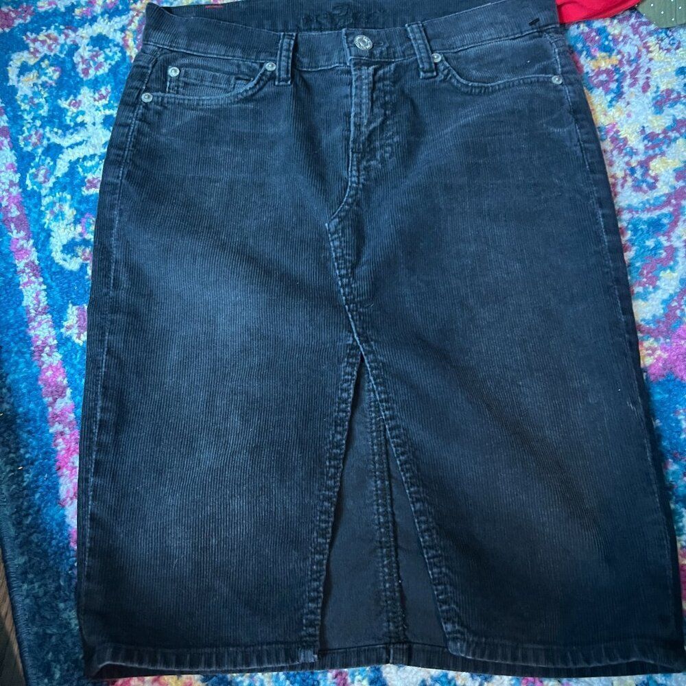 7 for all mankind black skirt size 26‎